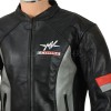 MV Agusta Corse Gunmetal Leather Biker Jacket